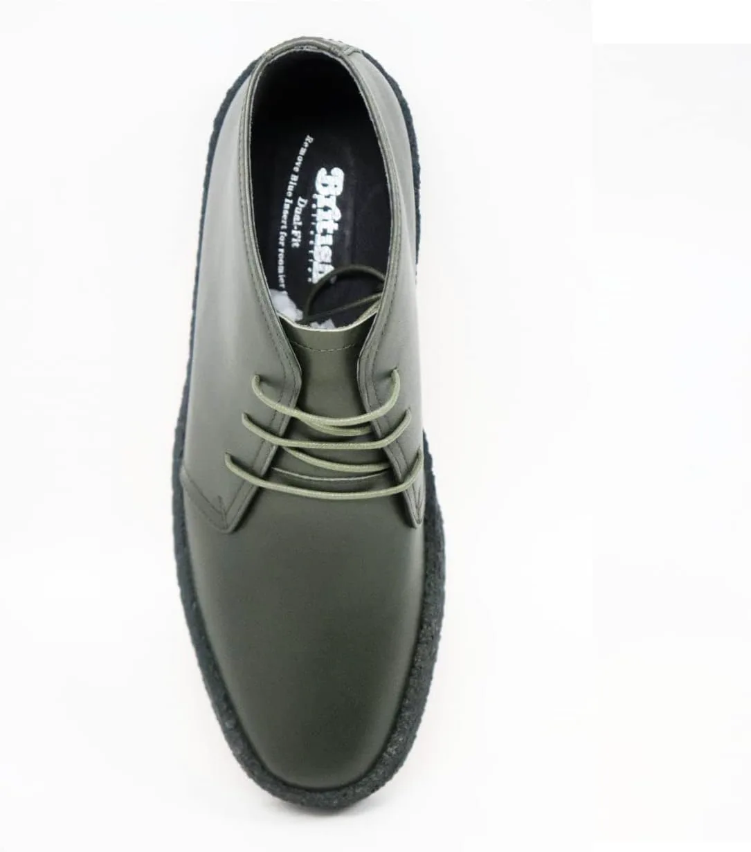 

Британская коллекция - оригинальные высокие кожаные кроссовки Playboy British Collection, оливковый