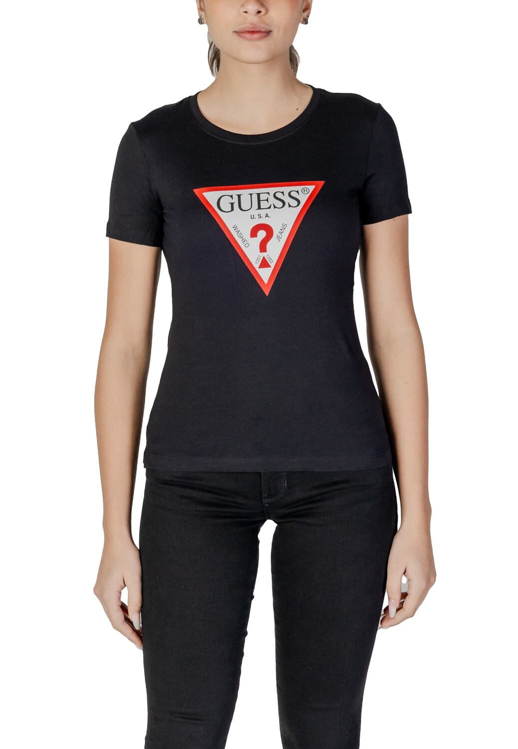 

Футболка женская GUESS с принтом, черный