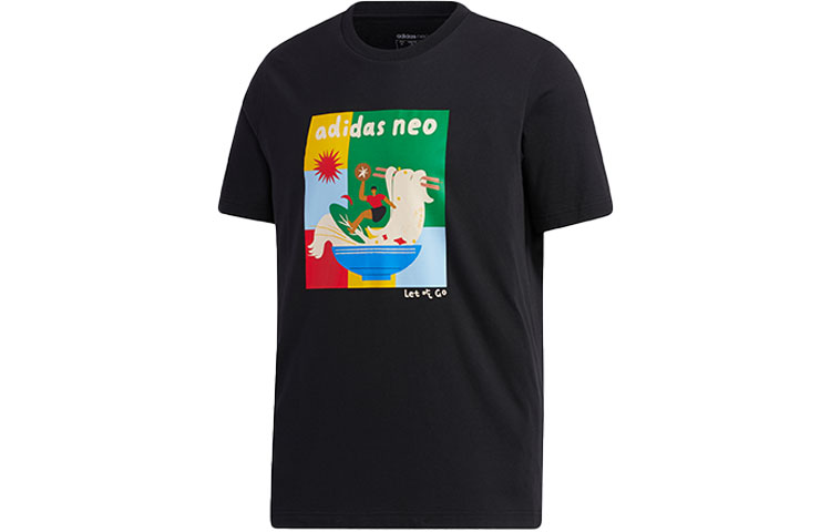 

Adidas Neo Футболка мужская черная, Черный, Adidas Neo Футболка мужская черная