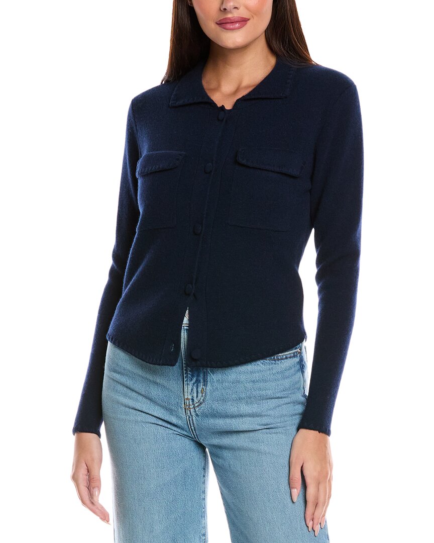 

Бродди Кашемир Бо Кашемировая рубашка на пуговицах Brodie Cashmere, синий