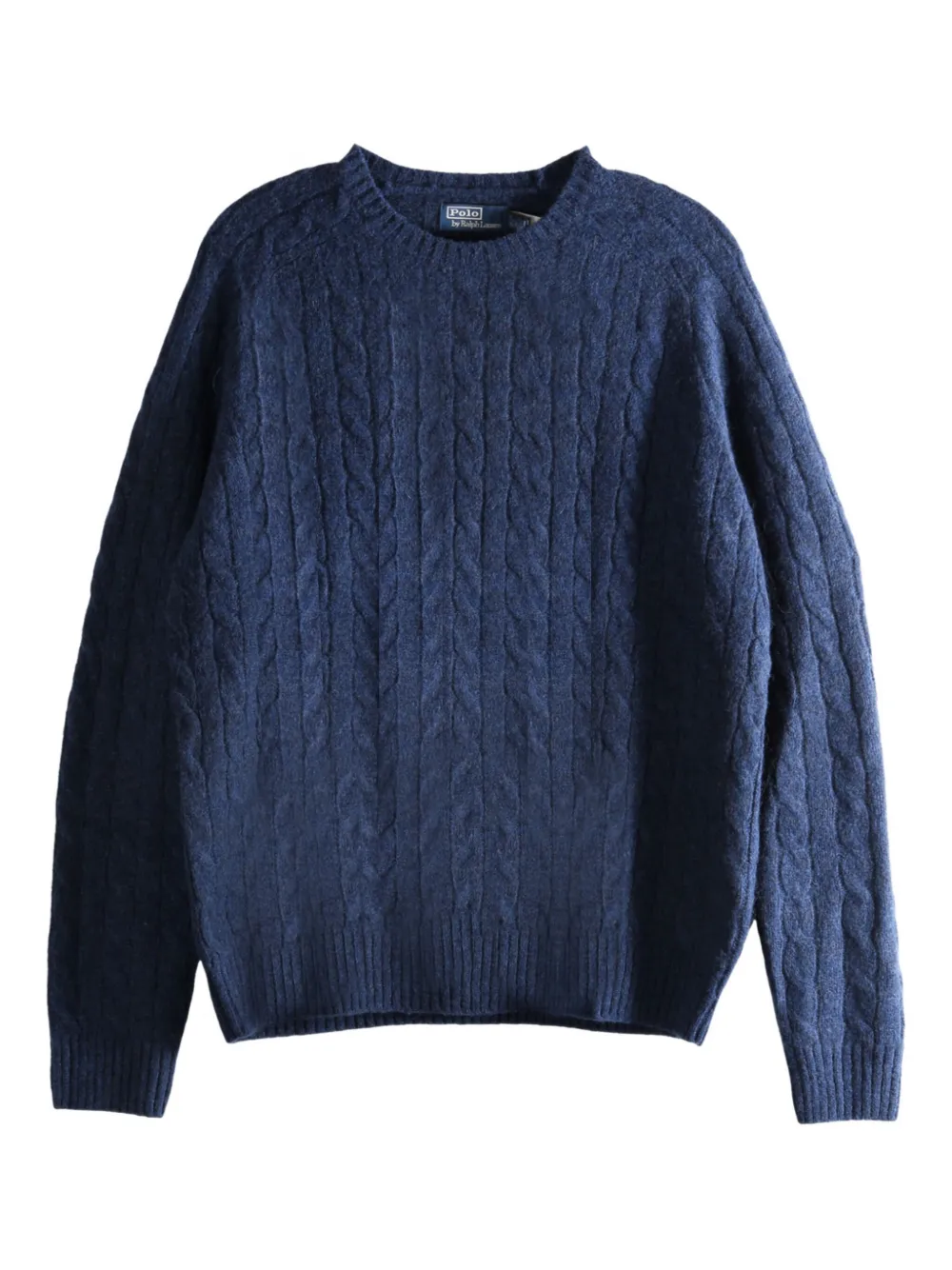 

Свитер с косами и налокотниками POLO RALPH LAUREN, синий