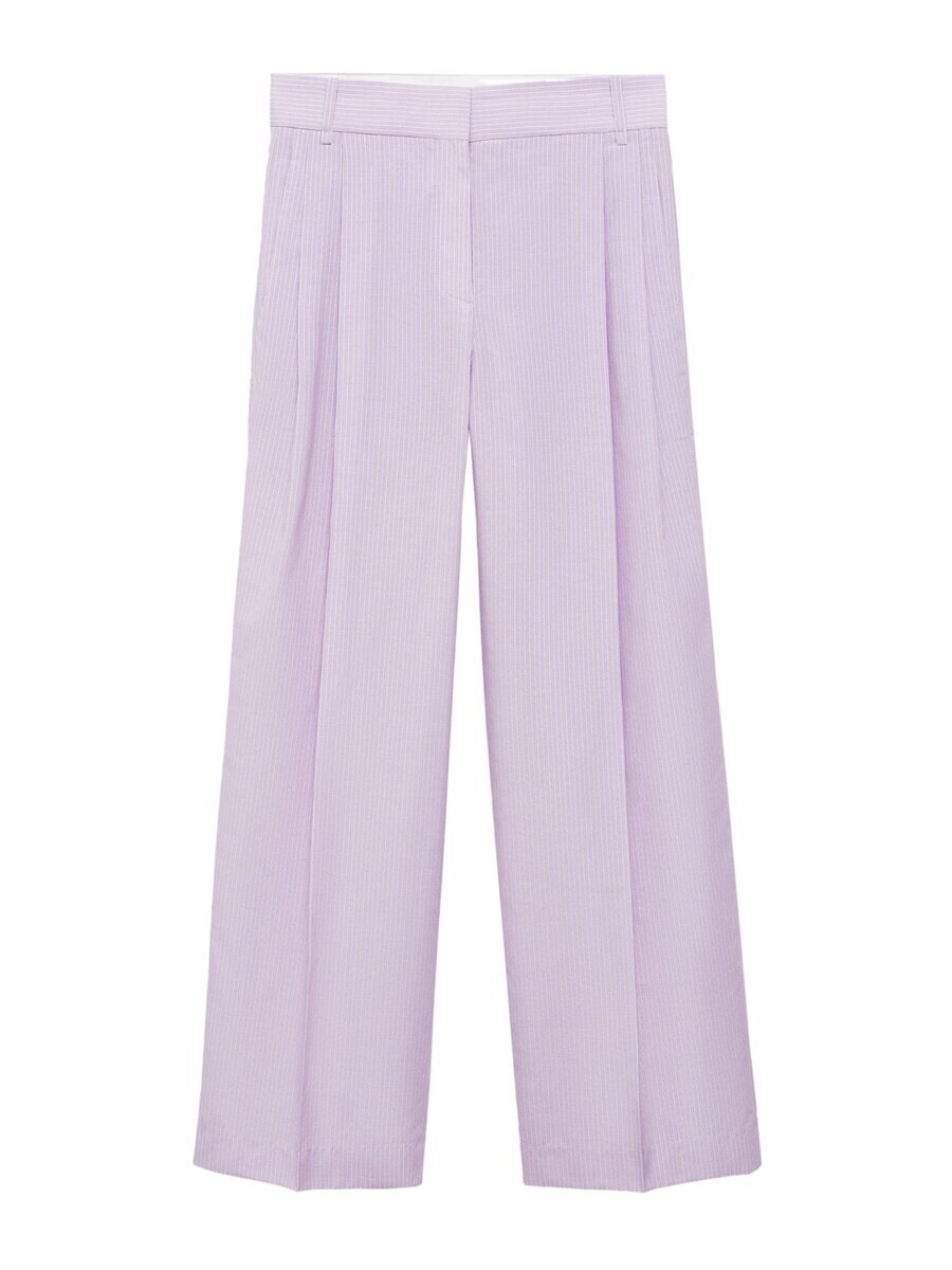 

Брюки со складками спереди MANGO Wide leg Pleat-Front Pants, сиреневый