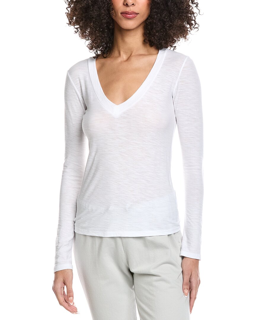 

Топ James Perse с глубоким V-образным вырезом, белый