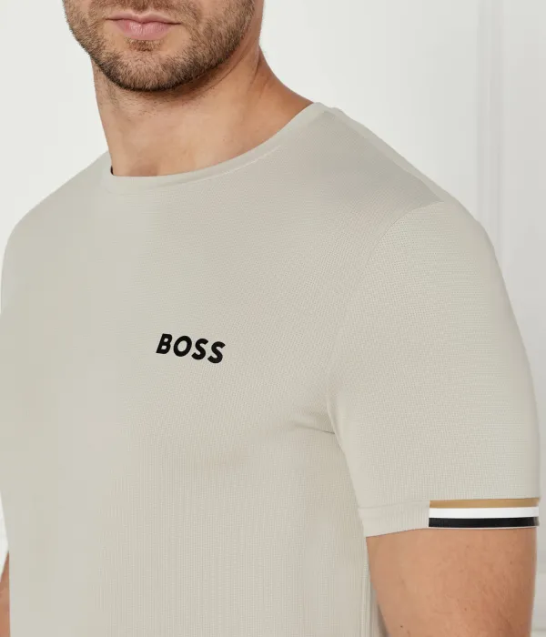 Футболка Boss x Matteo Berrettini Slim fit Boss Green, бежевый — фото 4