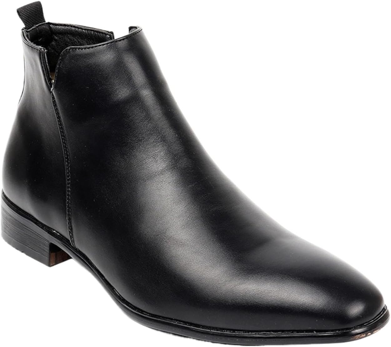 

Мужские ботинки челси, удобные замшевые ботинки для делового стиля, модные нескользящие ботильоны с боковой молнией, повседневные, деловые, рабочие Generic, черный