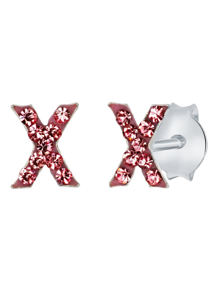 

Lucardi Серебряные серьги 925 пробы с буквой «X»