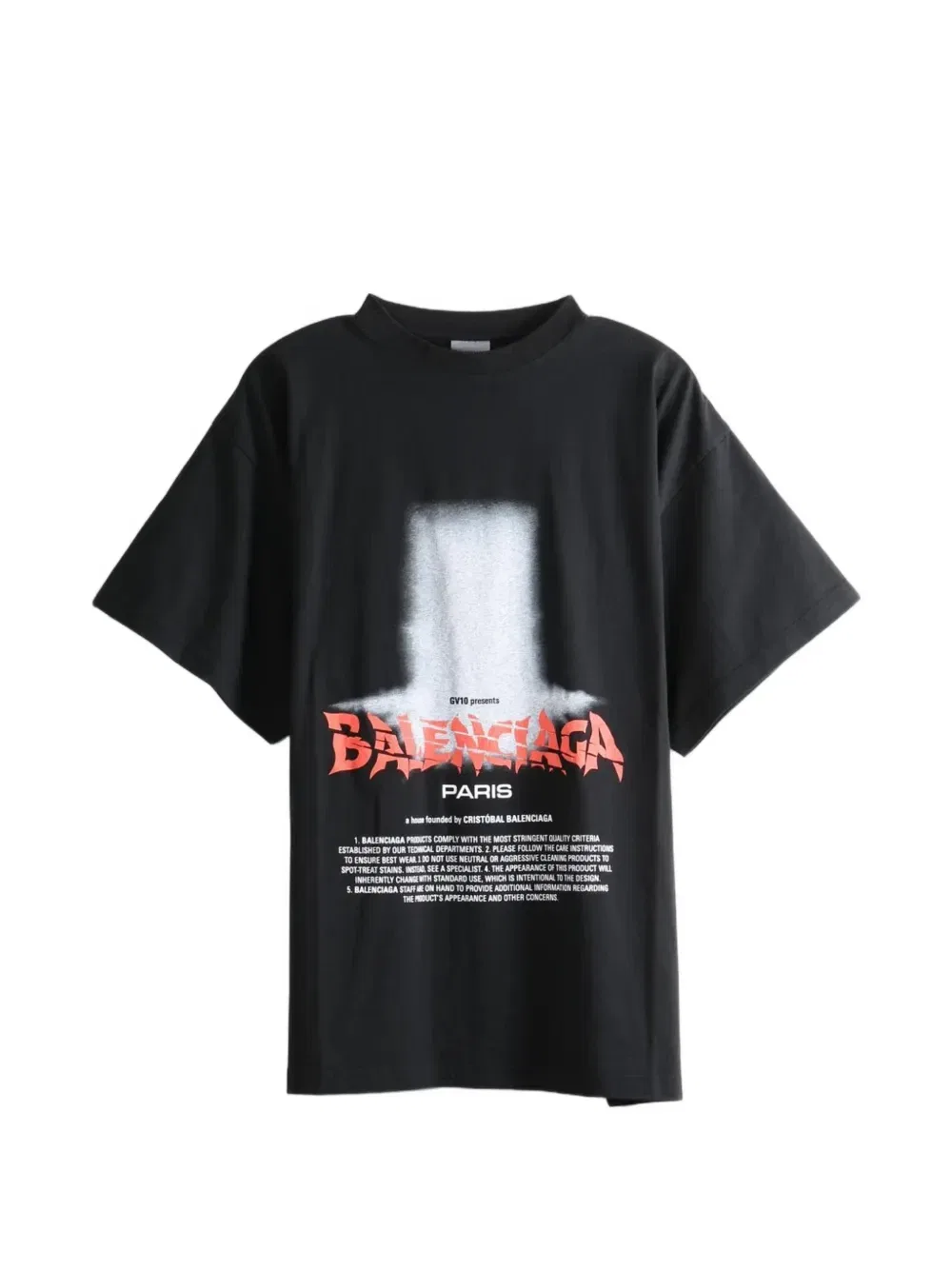 Футболка The Door с графическим принтом BALENCIAGA, черный