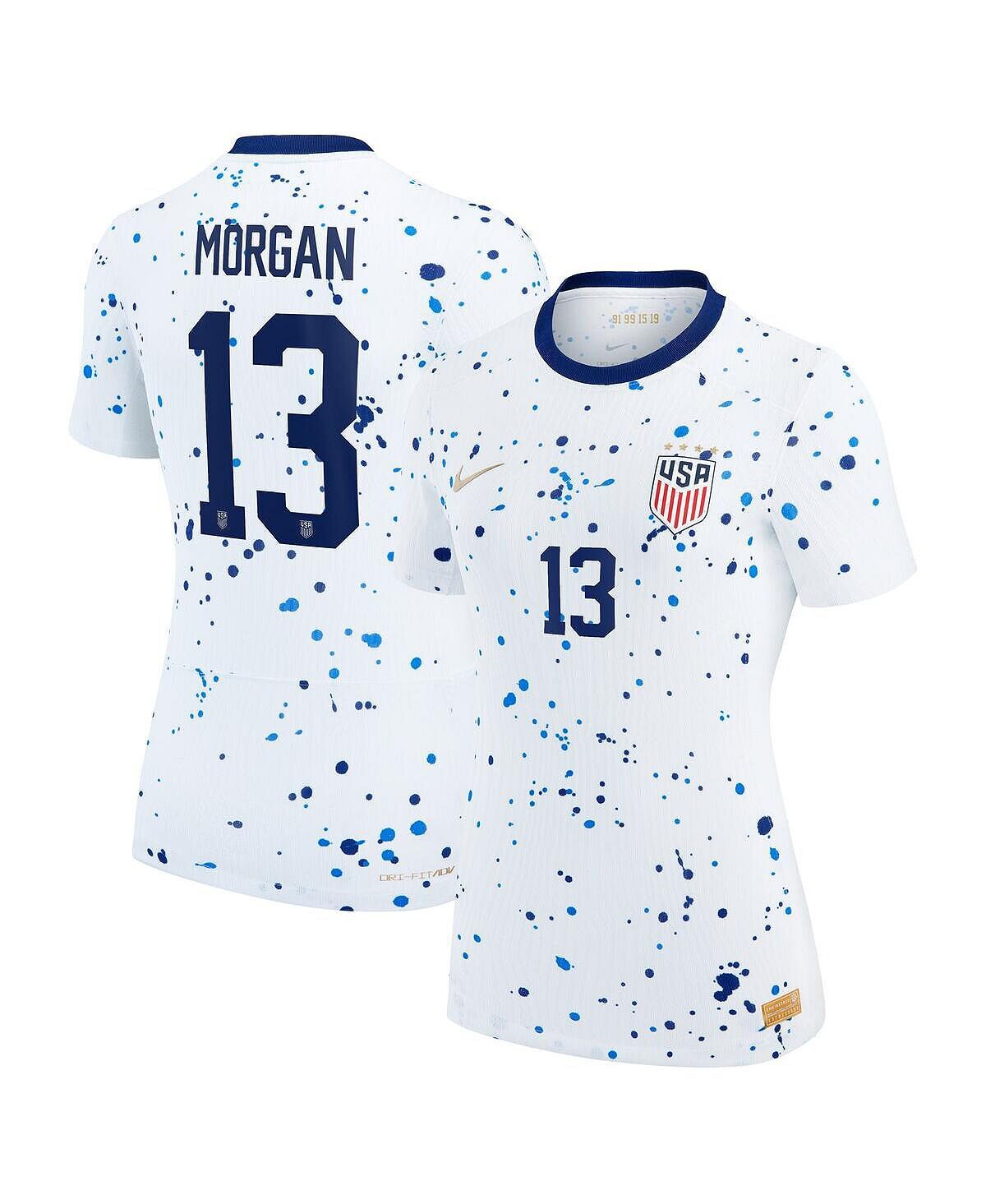 

Женское аутентичное джерси Alex Morgan USWNT 2023 Nike, белый