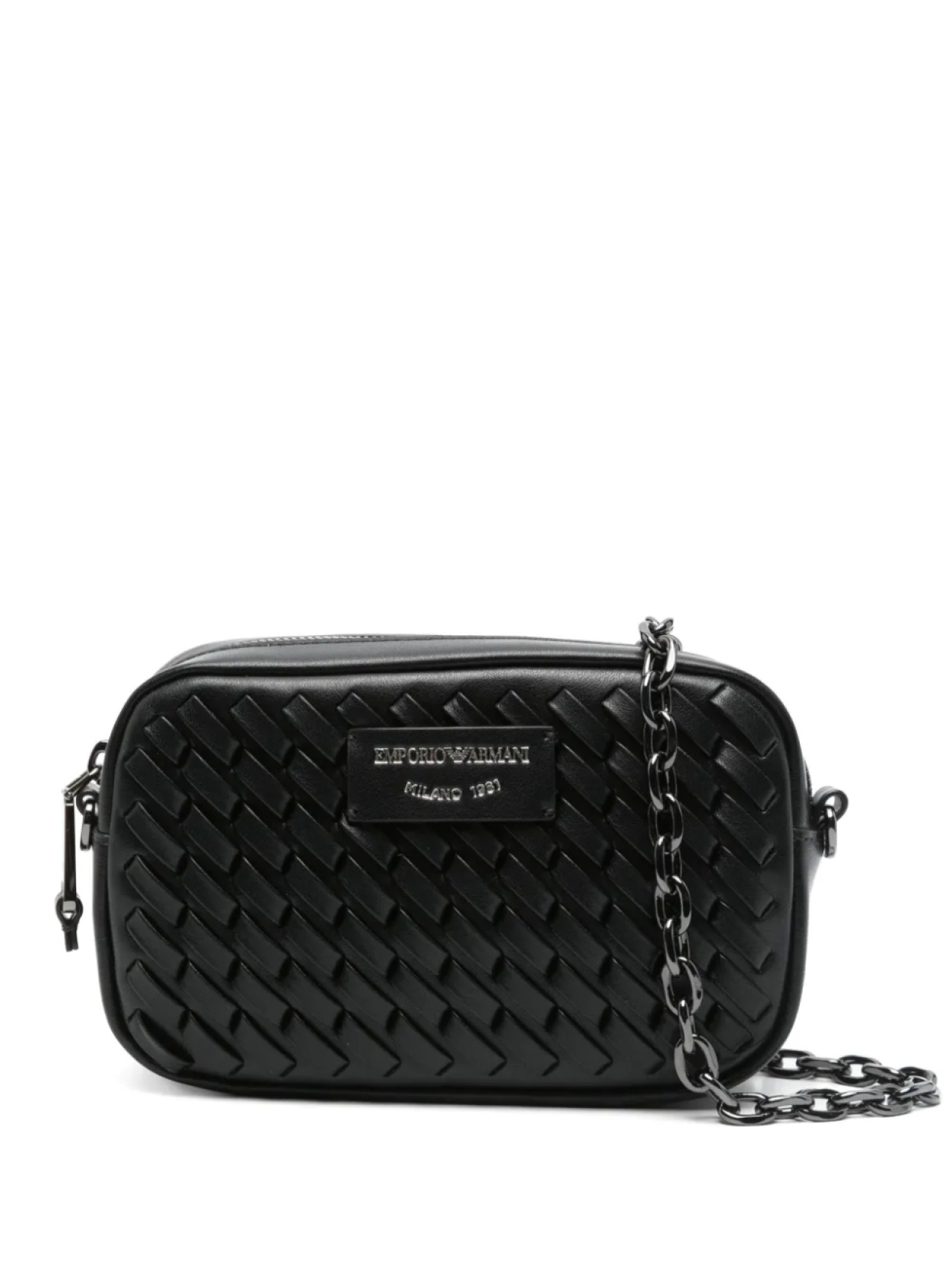 

Сумка через плечо с переплетенным дизайном Emporio Armani, черный