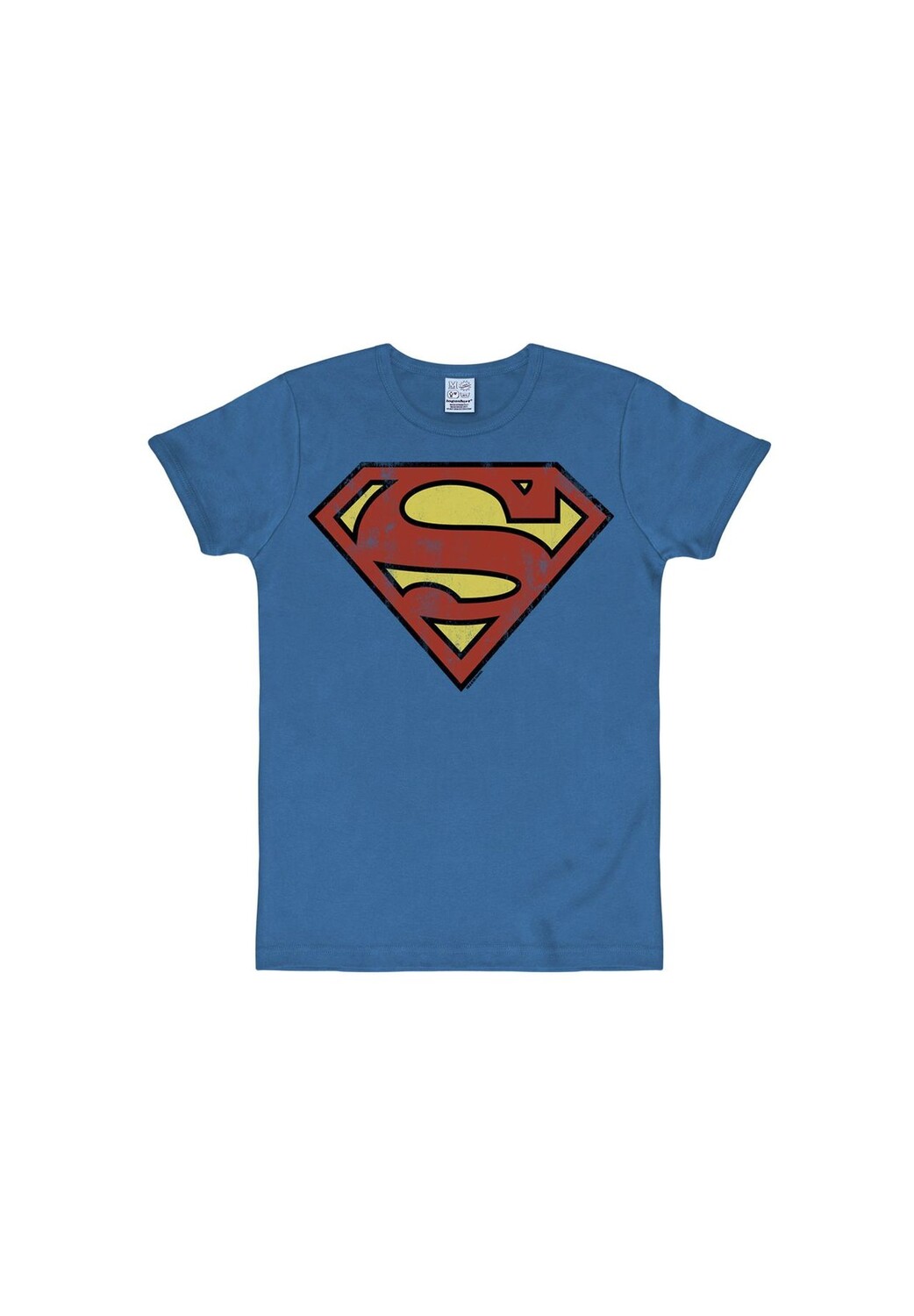 

Футболка узкого кроя с логотипом Супермена LOGOSHIRT, цвет Azure Blue