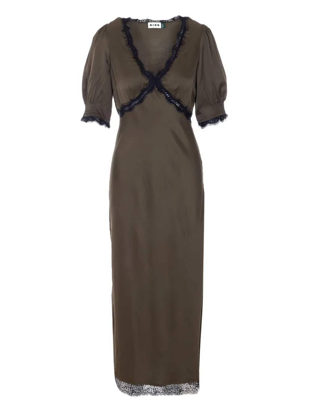 

Кружевное миди-платье Annina с V-образным вырезом Rixo, зеленый