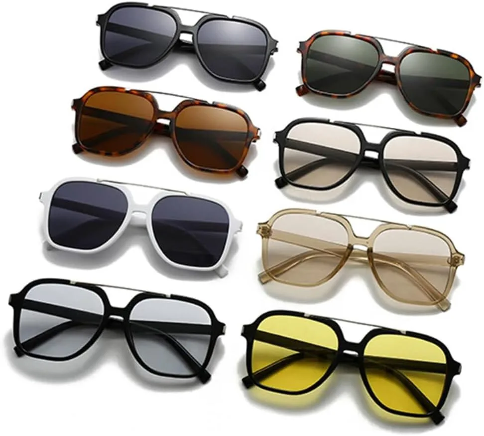 

Модные солнцезащитные очки большого размера для женщин, солнцезащитные очки UV400 в стиле ретро с заклепками, мужские солнцезащитные очки TKKTLLT, C1 Black Black