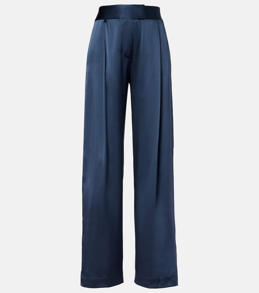 

Высокие шелковые брюки-клеш The Sei, Slate Blue