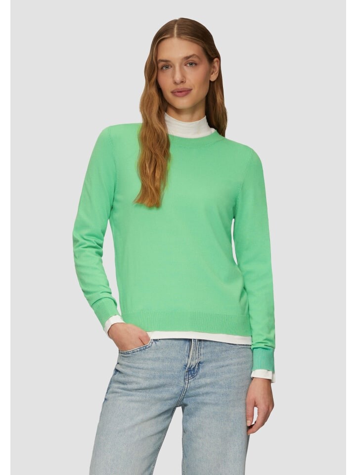 

Пуловер s.Oliver Strickpullover langarm, зеленый