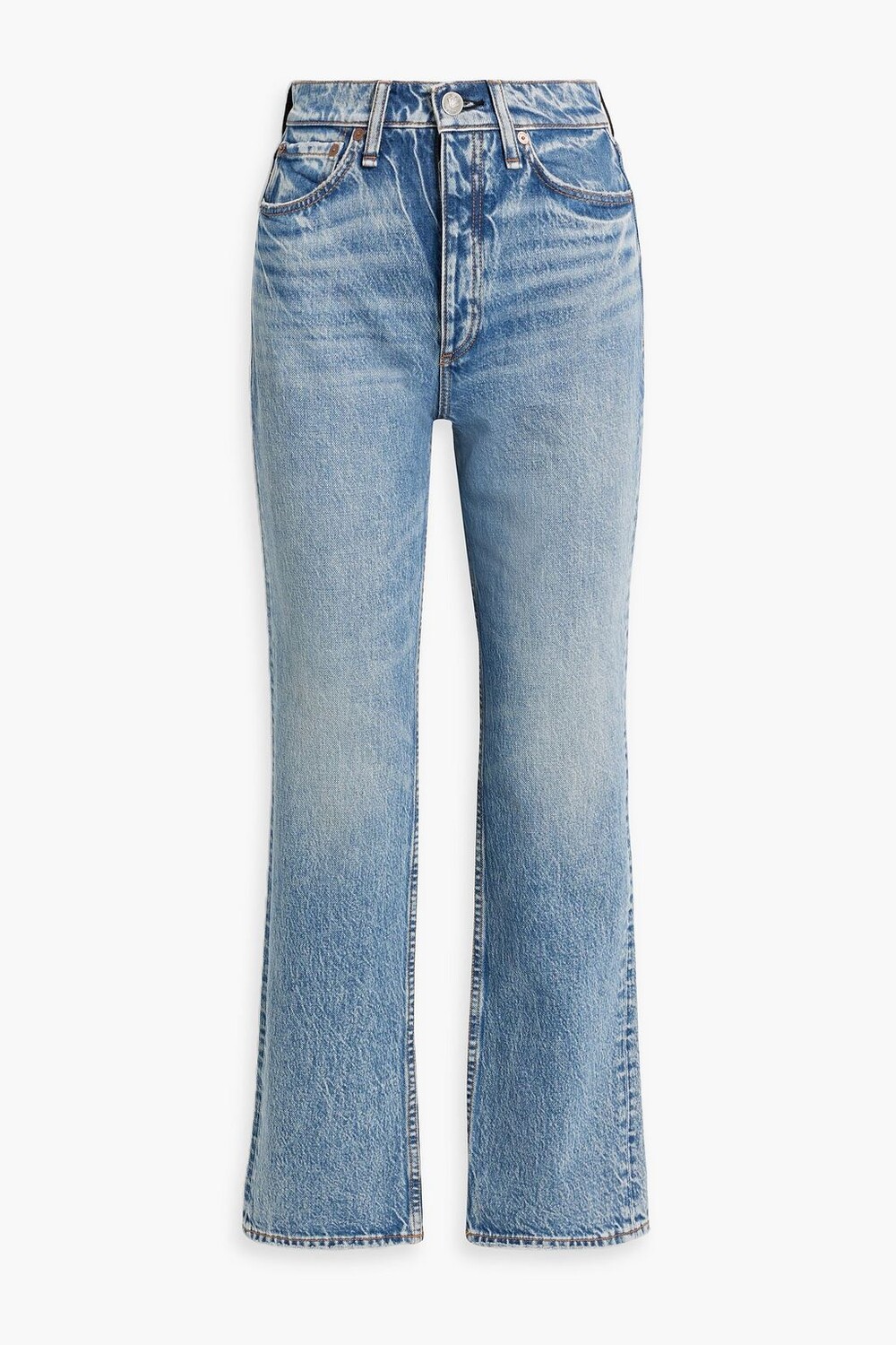 

Прямые джинсы Alex с высокой посадкой RAG & BONE, синий