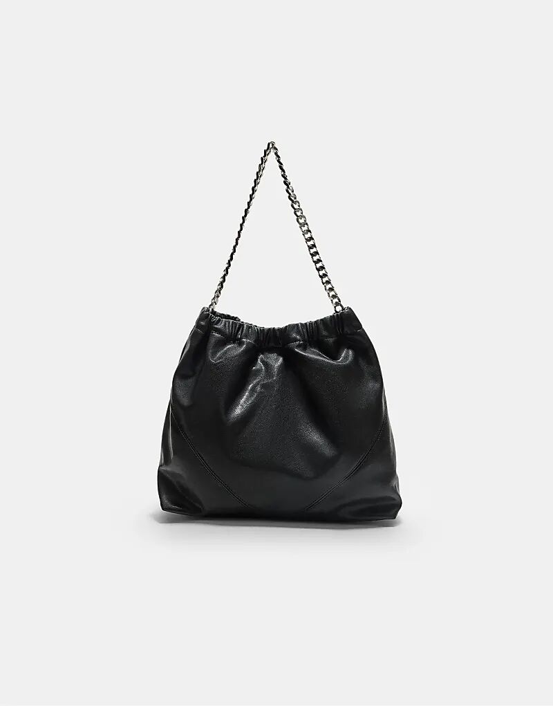 

Сумка Stradivarius через плечо с цепочкой черного цвета