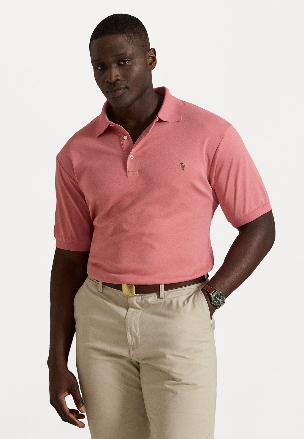 

Рубашка поло SOFT Polo Ralph Lauren Big & Tall, розовый