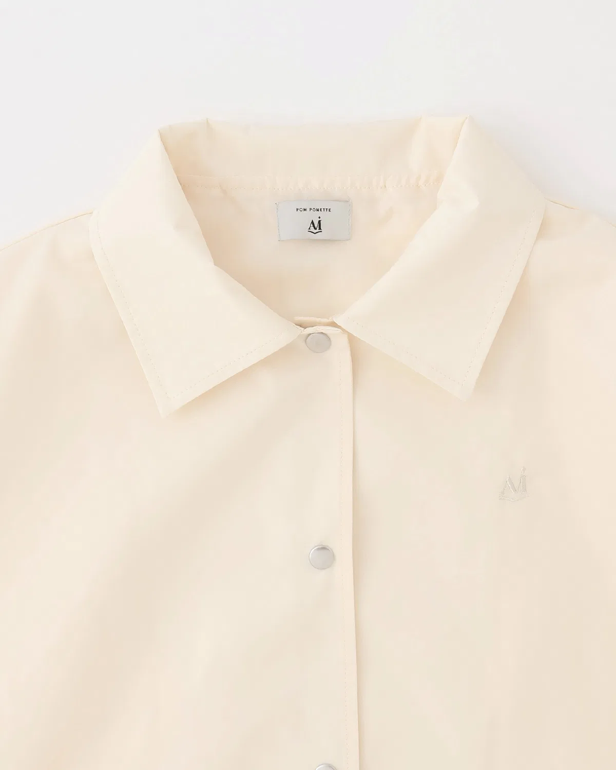 Куртка Coach Jacket AMI водоотталкивающая, однотонная, цвет слоновая кость — фото 3