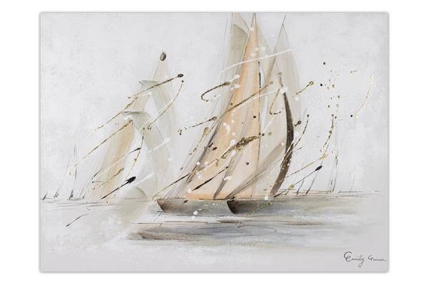 

Акриловая картина ручной работы KUNSTLOFT On the Sea цвет beige/grau