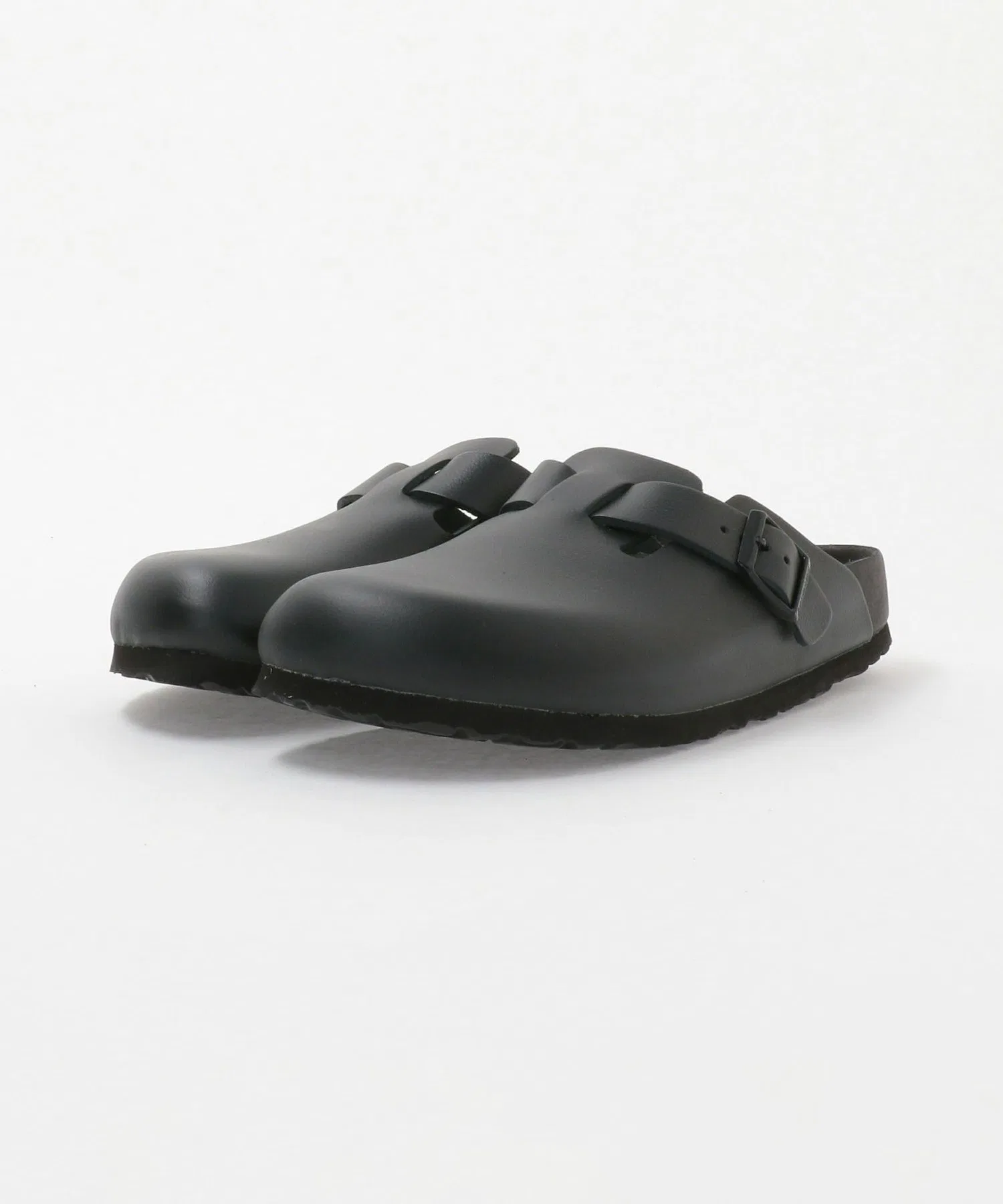 Мужские кожаные сандалии BIRKENSTOCK Boston чёрные — фото 2