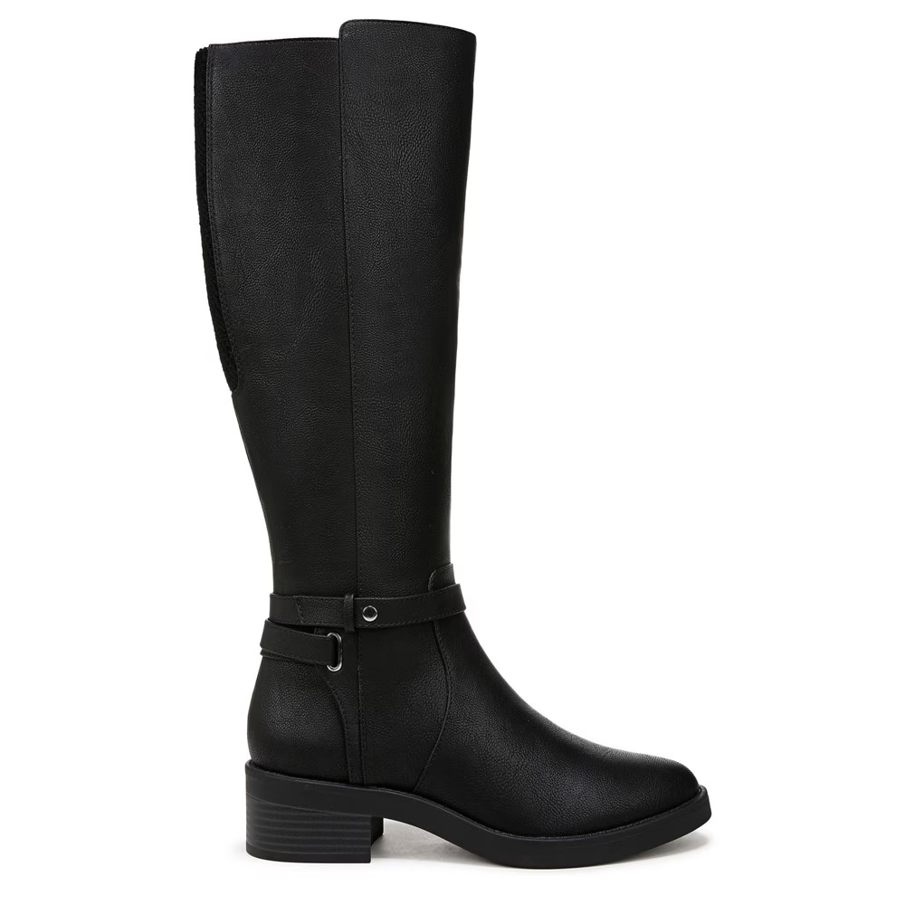 Сапоги до колена на широкую икру Berkley Lifestride, black faux leather — фото 2