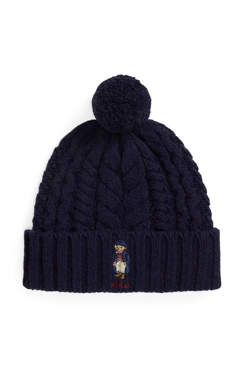 

Шерстяная кепка Polo Ralph Lauren, темно-синий