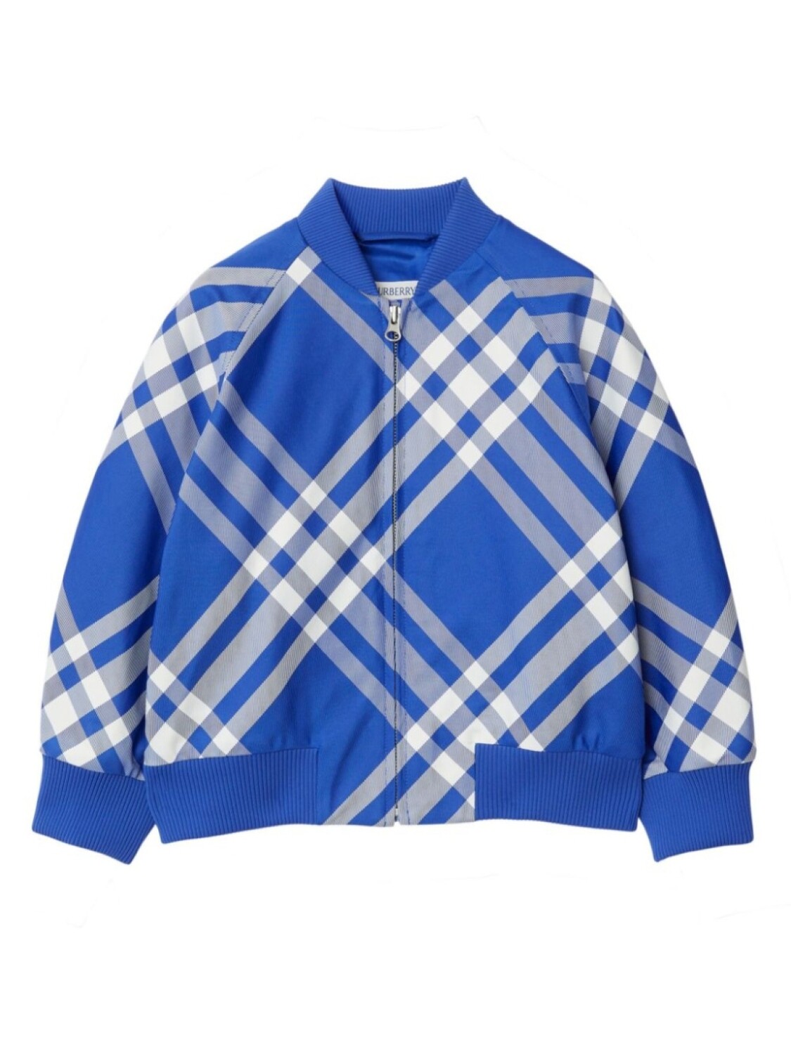 

Burberry Kids бомбер в клетку Vintage Check, синий