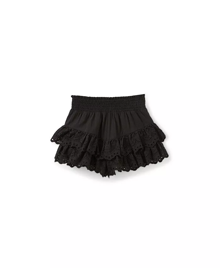 

Короткие шорты для девочек Belle с плетеными рюшами COTTON ON, черный