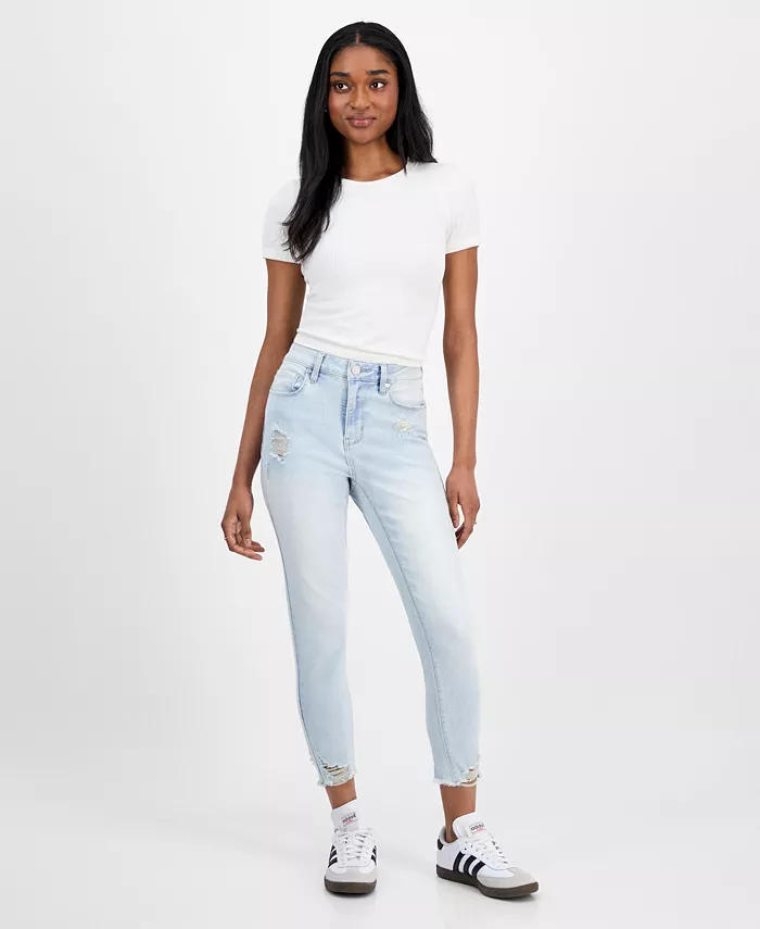

Джинсы укороченные завышенные для девушек Curvy Indigo Rein, синий