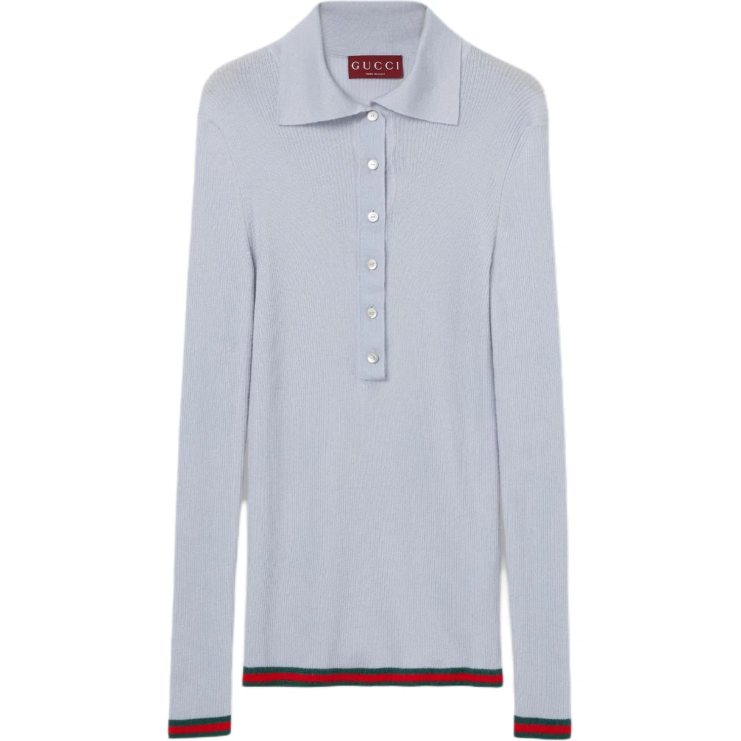 Поло GUCCI Женское, Классический крой, Серый