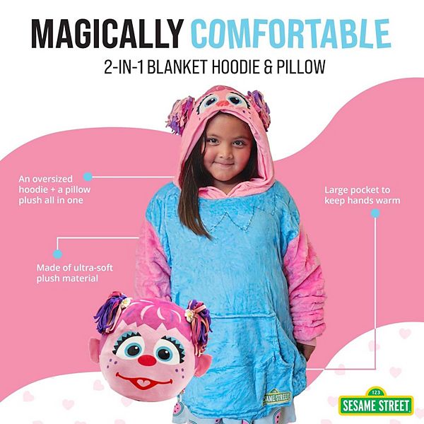 Sesame street abby cadabby snugible 2 in 1 Одеяло-худи и подушка для детей Plushible — фото 2