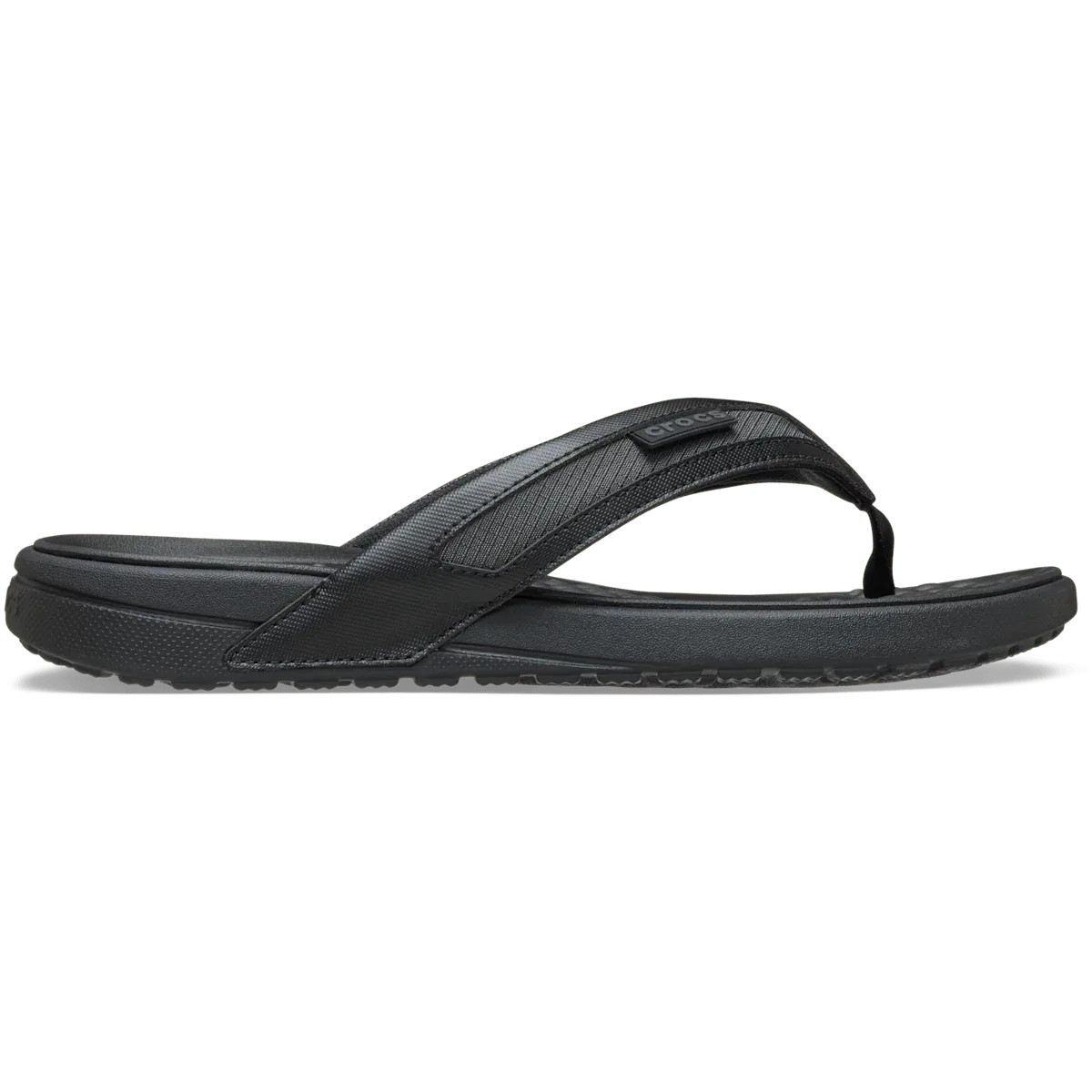 Yukon Sport Flip Crocs, Black/Slate Grey