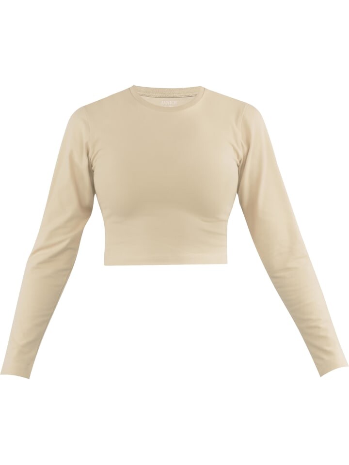 

Лонгслив Janice Damen crop Langarmshirt hochgeschlossen Noia, бежевый