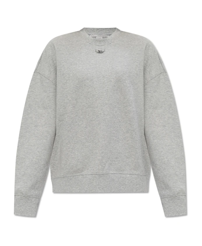 

Толстовка с аппликацией в форме логотипа. Stella Mccartney, серый