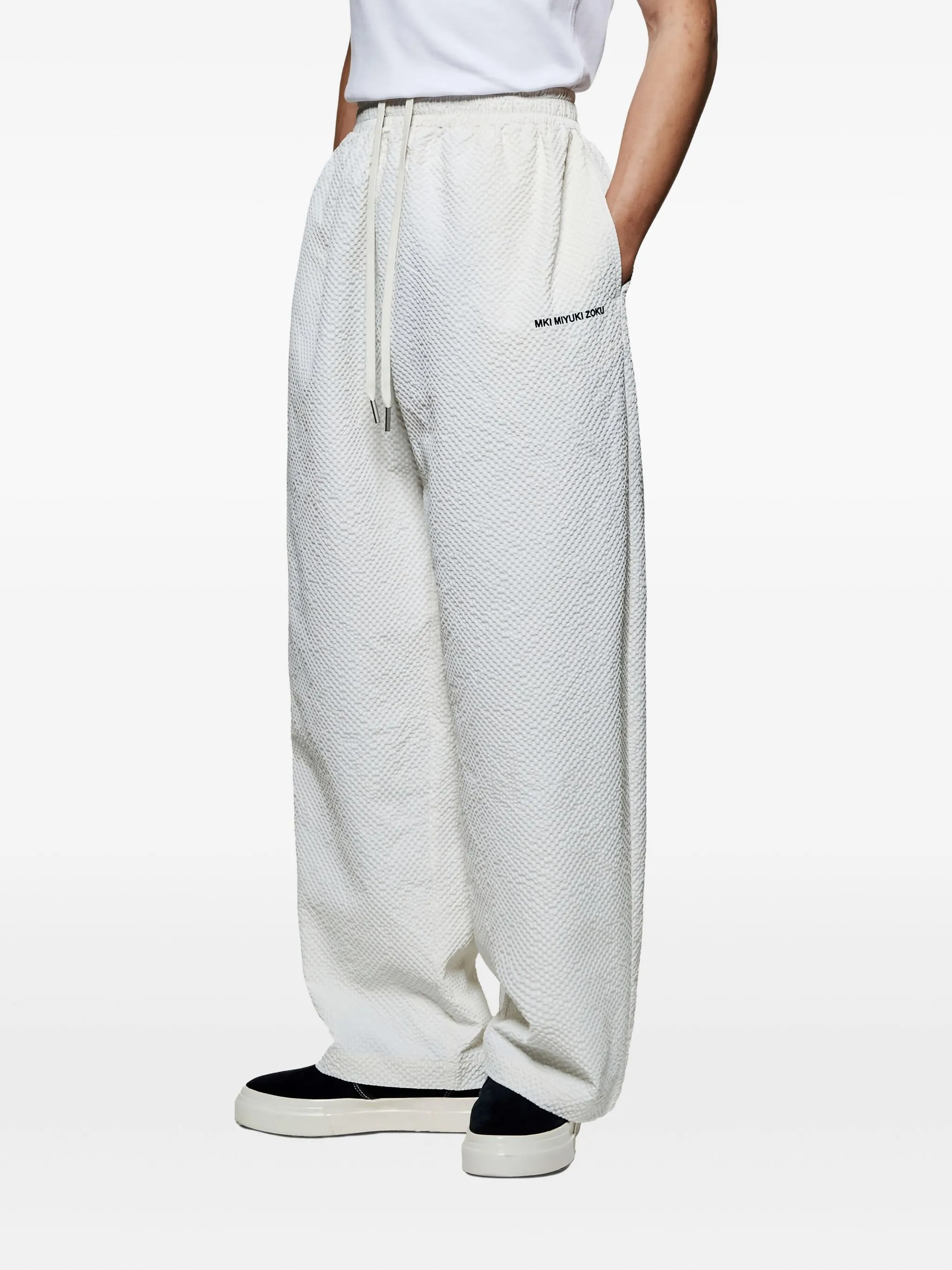 

Фактурные брюки с кулиской Mki Miyuki Zoku, бежевый