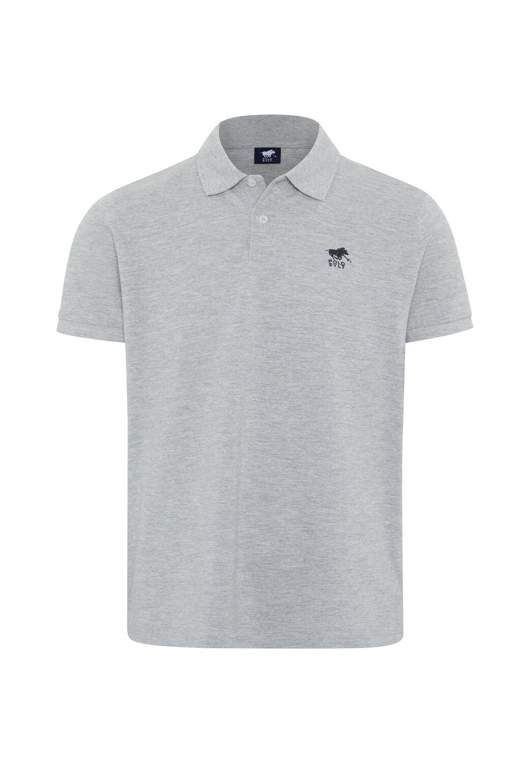 

Рубашка-поло с вышивкой-лейблом POLO SYLT, цвет Neutral Gray Melange