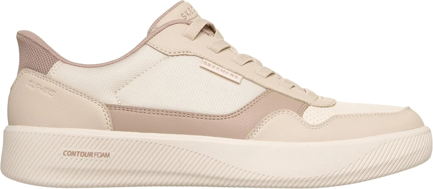 Мужские удобные кроссовки Skechers Arch Fit Court Break, Beige — фото 4