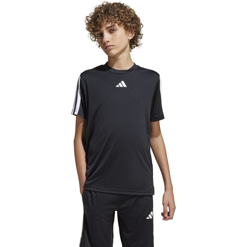 Рубашка с тремя полосками для детей Adidas, черный — фото 2