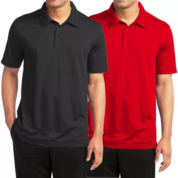

Мужские влагоотводящие поло для гольфа Harvic, 2 шт Galaxy, цвет black red