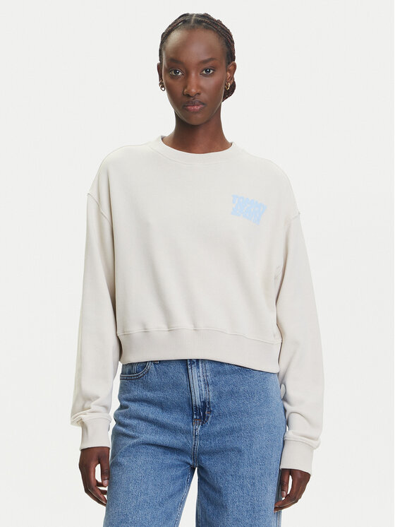 

Свободный крой толстовки DW0DW21345 Tommy Jeans, бежевый