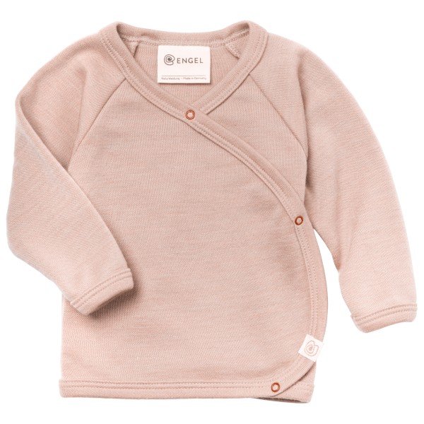 

Детская рубашка с запахом - лонгслив из мериноса Engel, Dustyrose