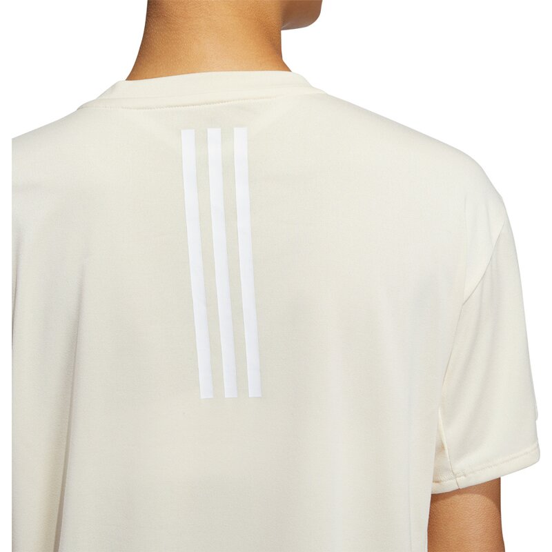 Тренировочная футболка Aeroready с тремя полосками Adidas, бежевый — фото 4