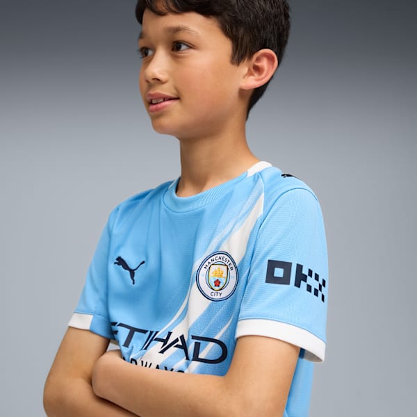 Футболка для больших детей Manchester City 25/26 Home Replica Puma, синий — фото 2