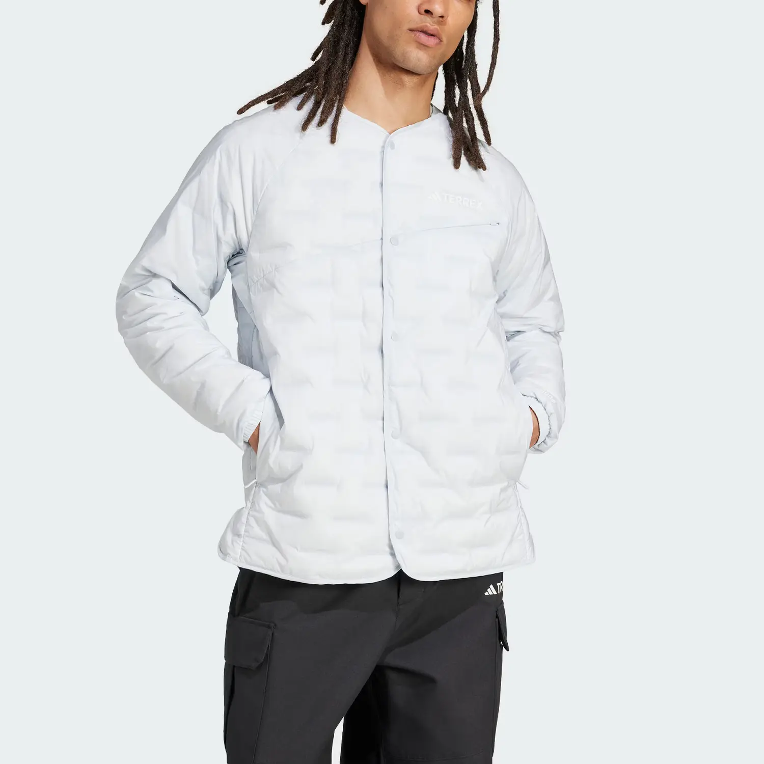 Стеганая куртка Terrex мужская светло-синий Adidas — фото 3