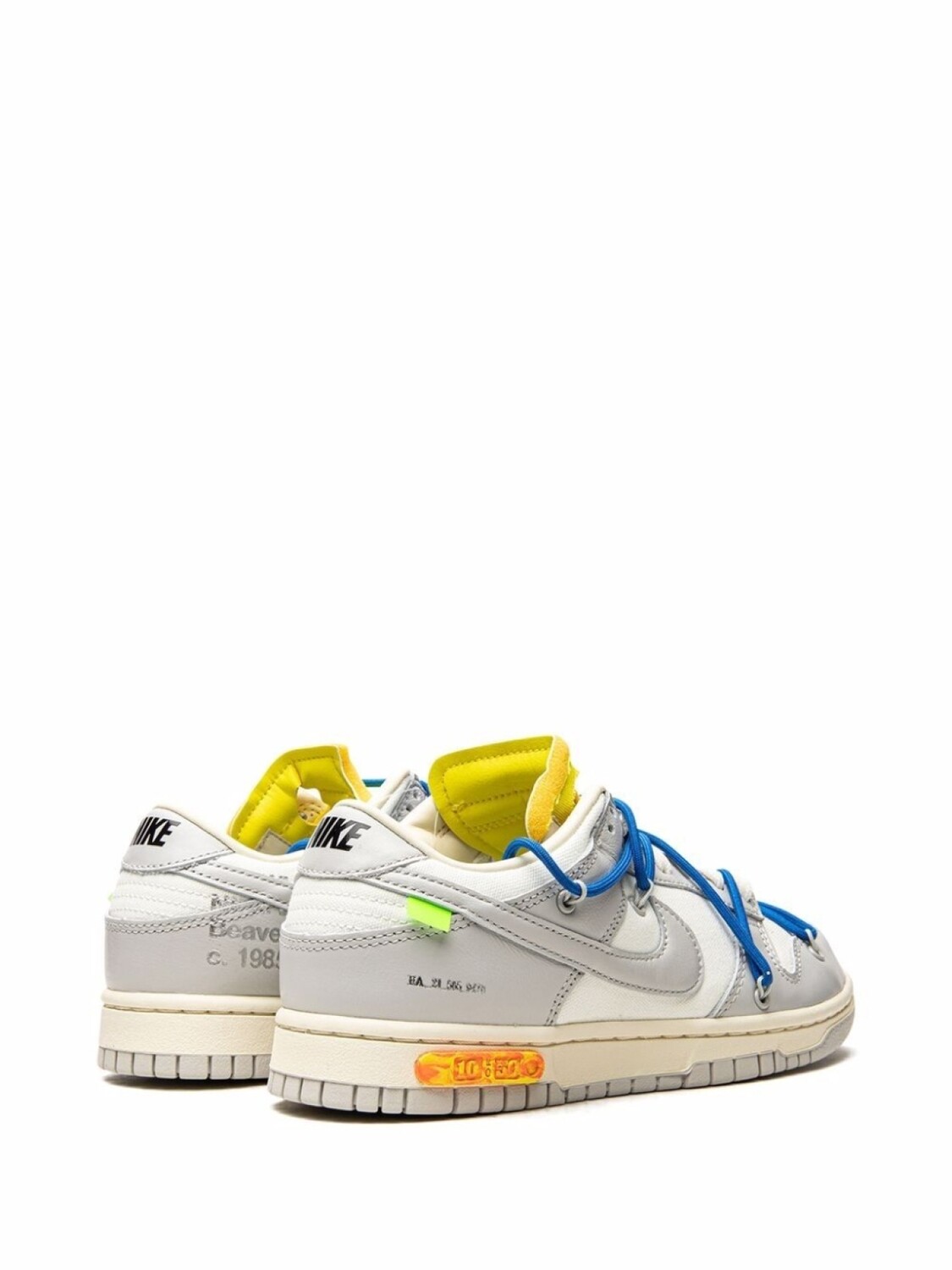 Nike X Off-White кроссовки Dunk Low из коллаборации с Off-White, белый — фото 3