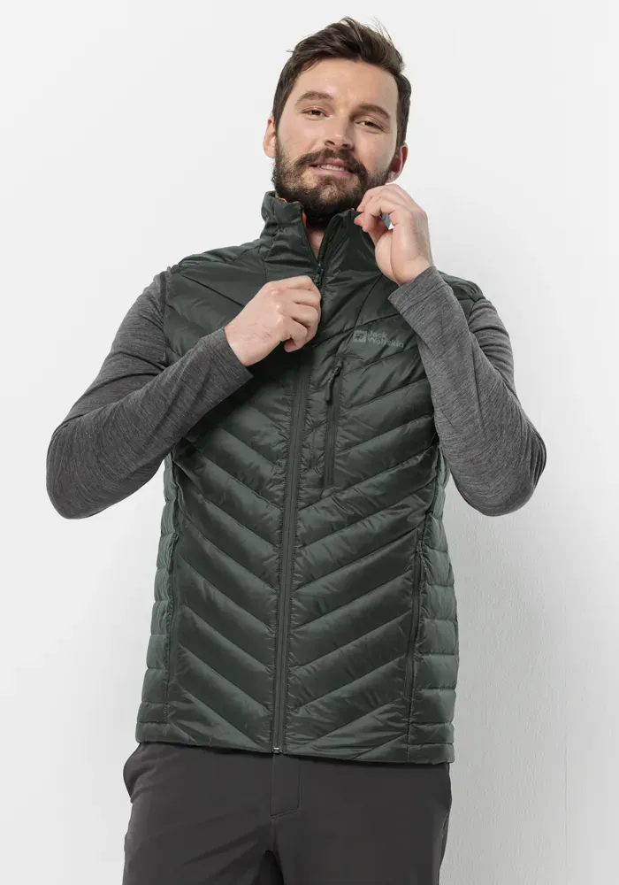 

Пуховый жилет Jack Wolfskin "PASSAMANI DOWN VEST M", цвет Black-Olive