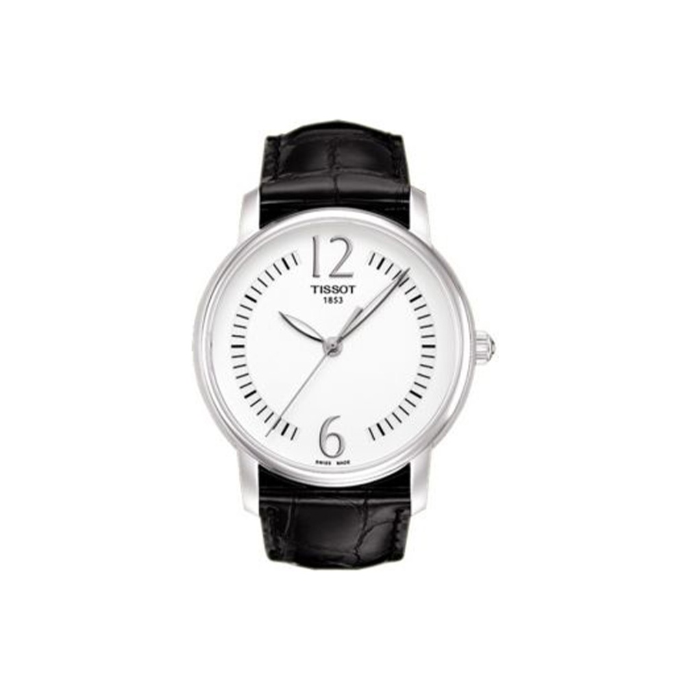 

TISSOT Часы LADY ROUND Collection Quartz Movement Women's Watch 38mm White Dial Stainless Steel Case Cow Leather Strap