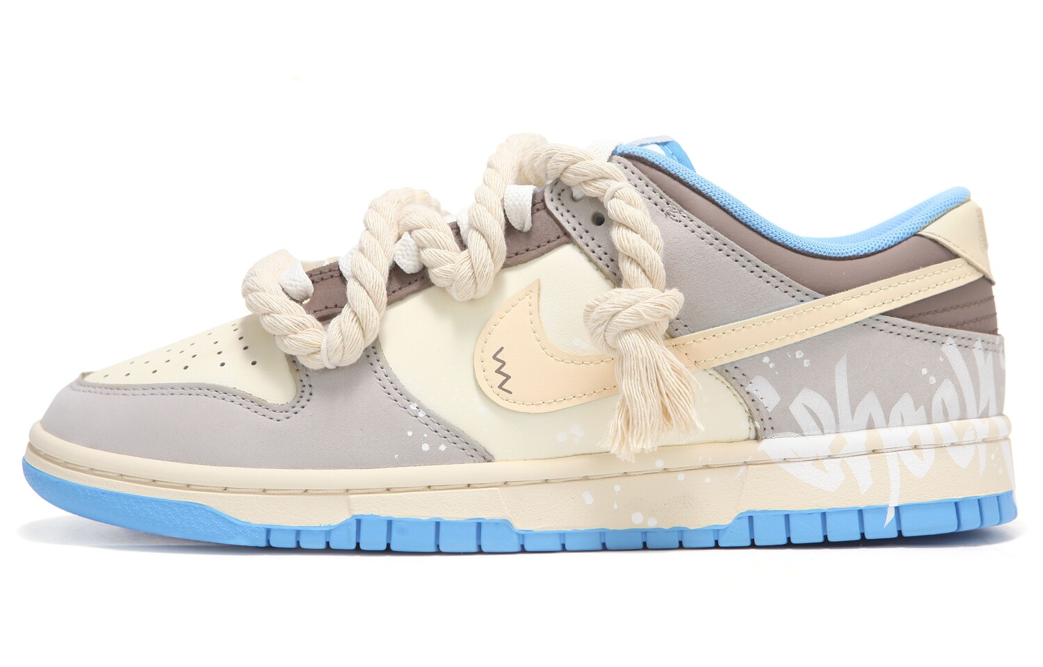 

Кроссовки Nike Dunk Skateboard Shoes Unisex Low-Top Beige Gray