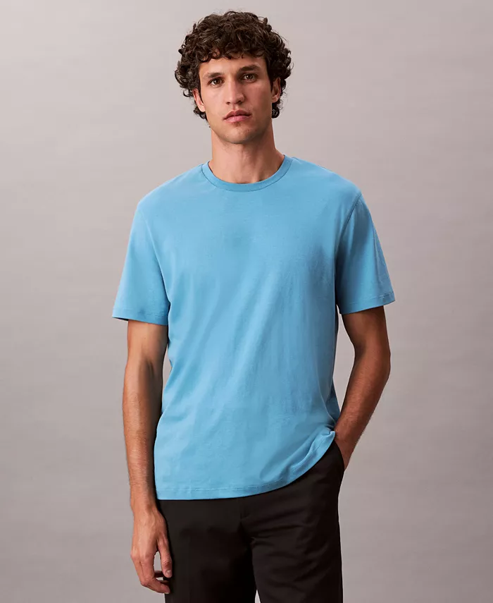 

Мужская футболка с коротким рукавом из интерлока Supima Cotton Calvin Klein, зеленый