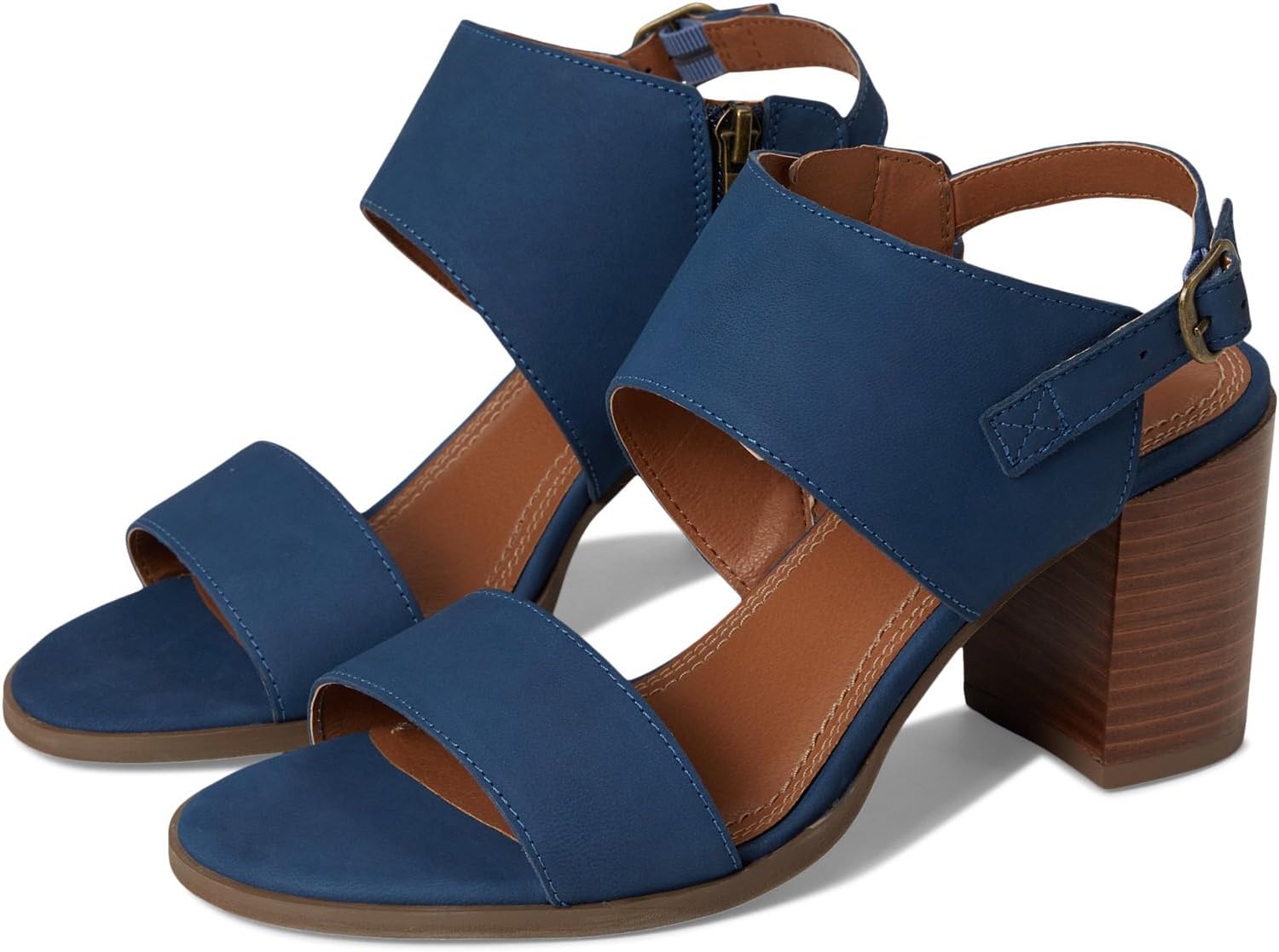 Сандалии Lucky Brand Dinzin Double Band Heeled Sandals, цвет Dark Chambray
